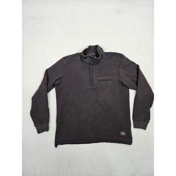 Helly Hansen Other - Helly Hansen Sweater Sz Medium Black‎ Lillo Pullover Quilted Snap Long Sleeve